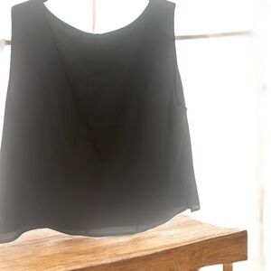 Danny & Nicole Brown Sleeveless Crop Tank Top